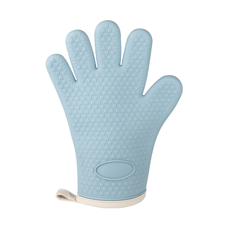 Picture of Microwave oven silicone anti-scalding gloves baking oven special heat insulation gloves wholesale thick high temperature kitchen household
