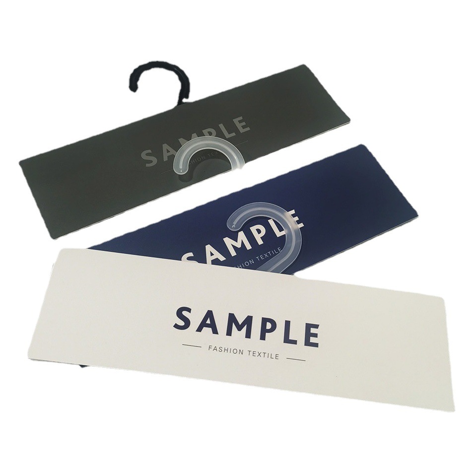 Ready Stock Fabric Hanging Card Textile Clothing Curtain Fabric Sample Card Scalp Sample Cloth Sample Plastic Hook Hanging Card Head