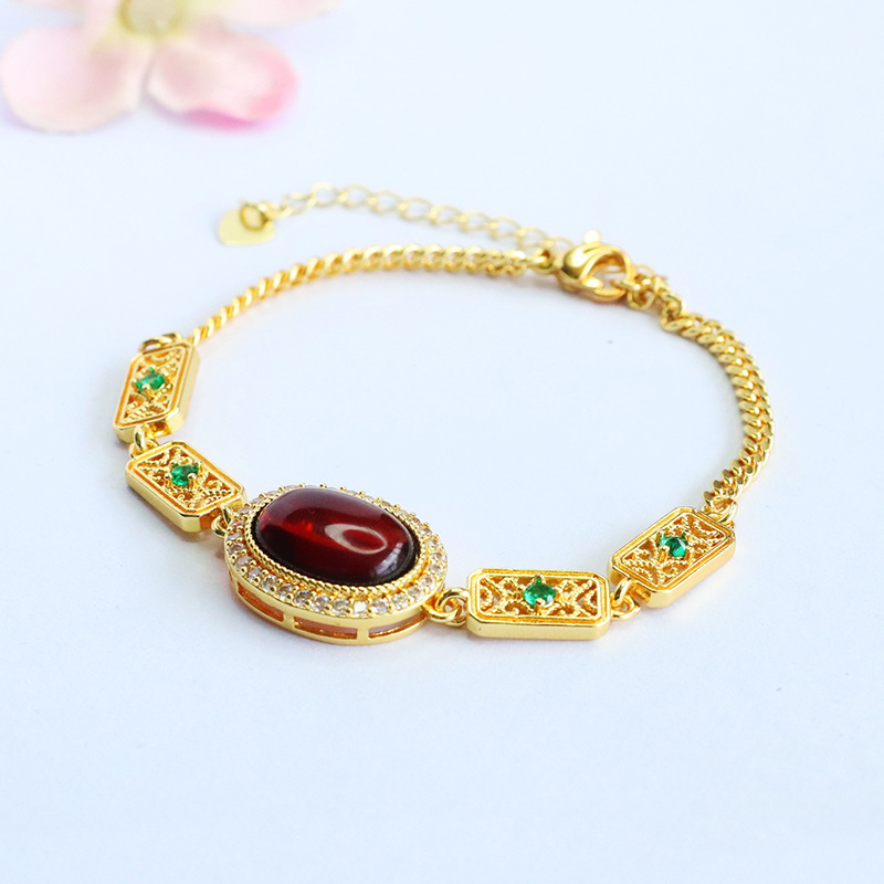 Picture of Juanyu Natural Baltic Amber Bracelet Blood Amber Retro Bracelet Live E-Commerce Wholesale Hp5062702L