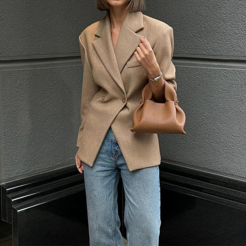 Picture of in stock 2024 autumn and winter new cross-border women's fashion temperament solid color high sense thin professional suit jacket
