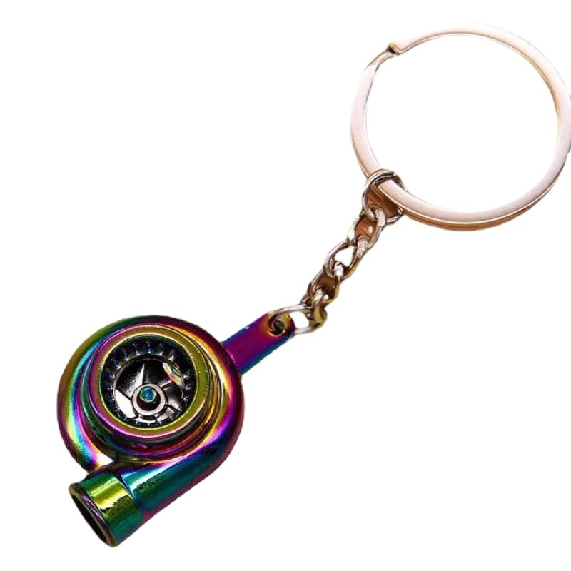 Creative metal keychain turbine gear hub brake disc shock absorber car keychain pendant wholesale order