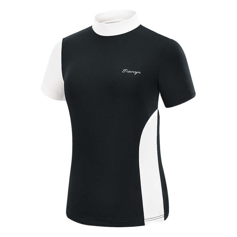 Source manufacturer TTYGJ Golf Ladies short sleeve quick-drying T-shirt stand high collar stretch sports sun protection clothing