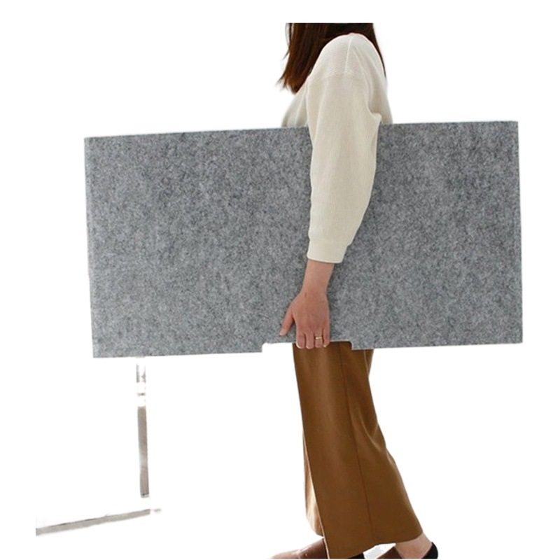 Office desktop partition sound-absorbing anti-droplet felt screen portable canteen table isolation folding baffle