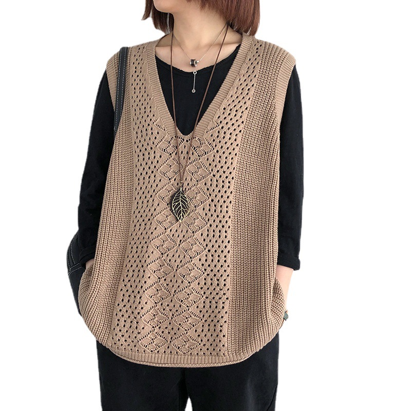 Picture of Knitted coat sweater vest women's summer 2024 new spring and autumn women's vest sleeveless waistcoat