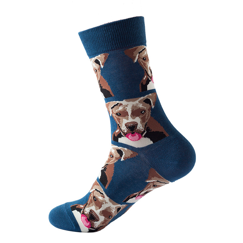 Picture of New Amazon Mid-Calf Socks for Men, Cotton, Women's European and American Ins Style Autumn and Winter Internet Celebrity Trendyy Socks Wholesale