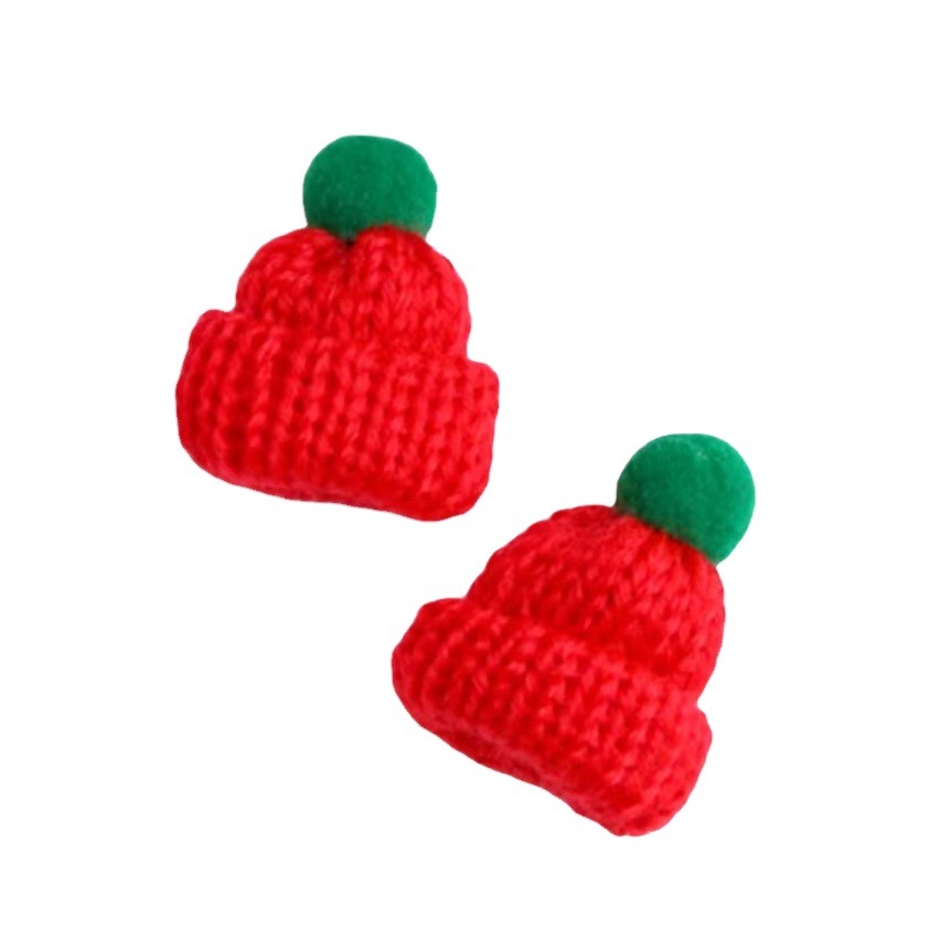 Christmas Tree Decoration Pendant Handmade DIY Wool Knitted Finger Hat Scarf Bag Accessories Clothing Accessories