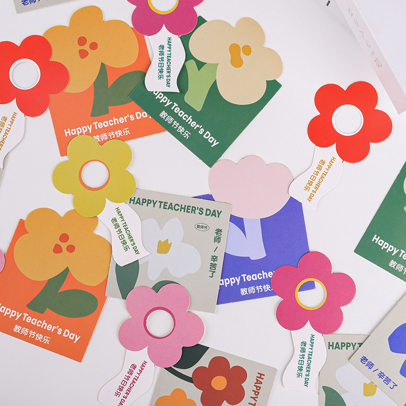 Xiyu Teachers' Day Greeting Card Greeting Card Sends honest Gifts Flowers Hanging Card Flower Shop Handmade diy Bag Flower Materials