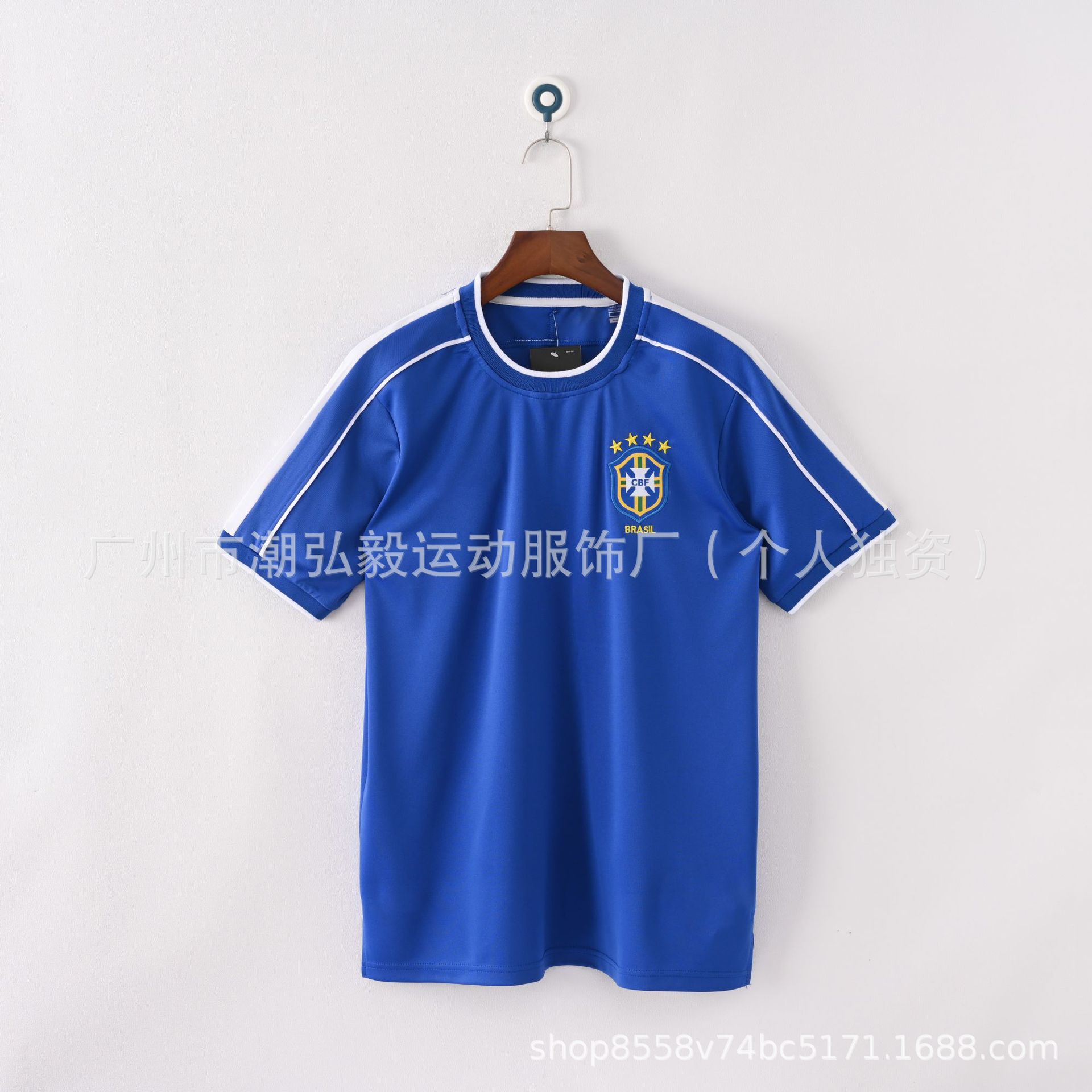 Picture of Wholesale Vintage 980204 World Cup Brazil Jersey No. 9 No. 10 Ronaldo Vintage Jersey Soccer Uniform