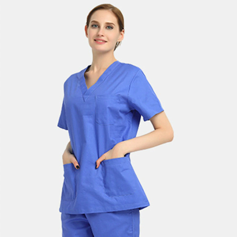 Picture of Hand Washing Clothes Split Suit Surgical Clothes Doctor Nurse Hospital Work Clothes Short-Sleeved Hand Washing Clothes Surgical Clothing Medical