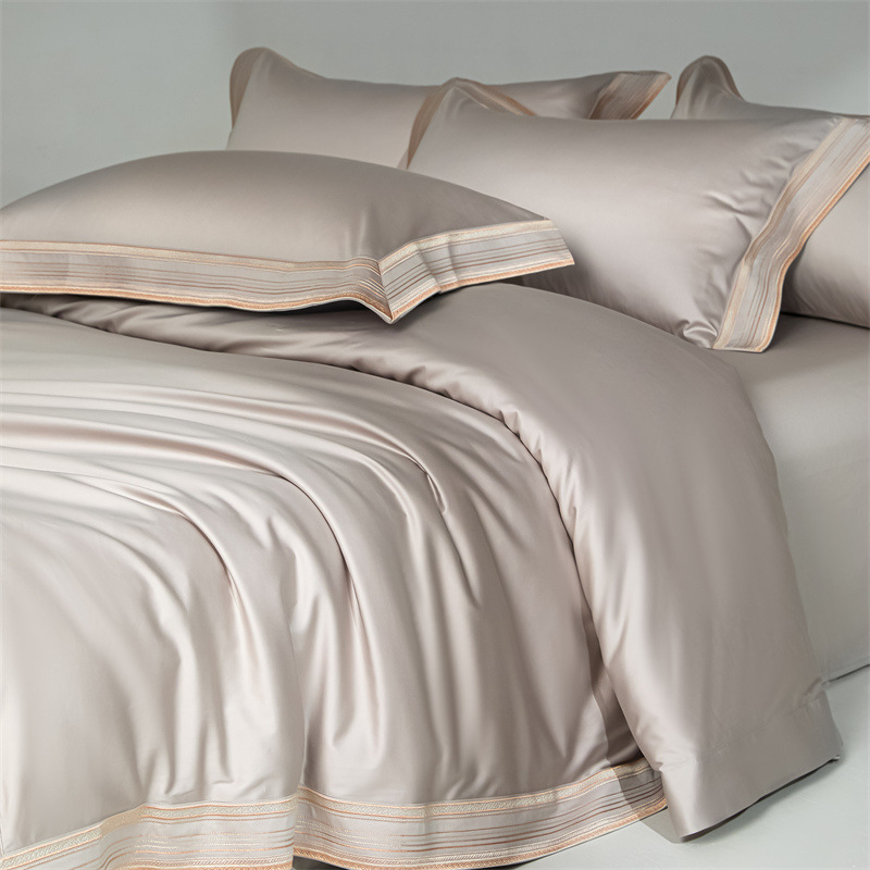 Picture of High-End 210-Count Xinjiang Long-Staple Cotton Four-Piece Set Class a Pure Cotton Bed Bed Sheets Quilt Cover Satin Cotton Accessible Luxury Set 4