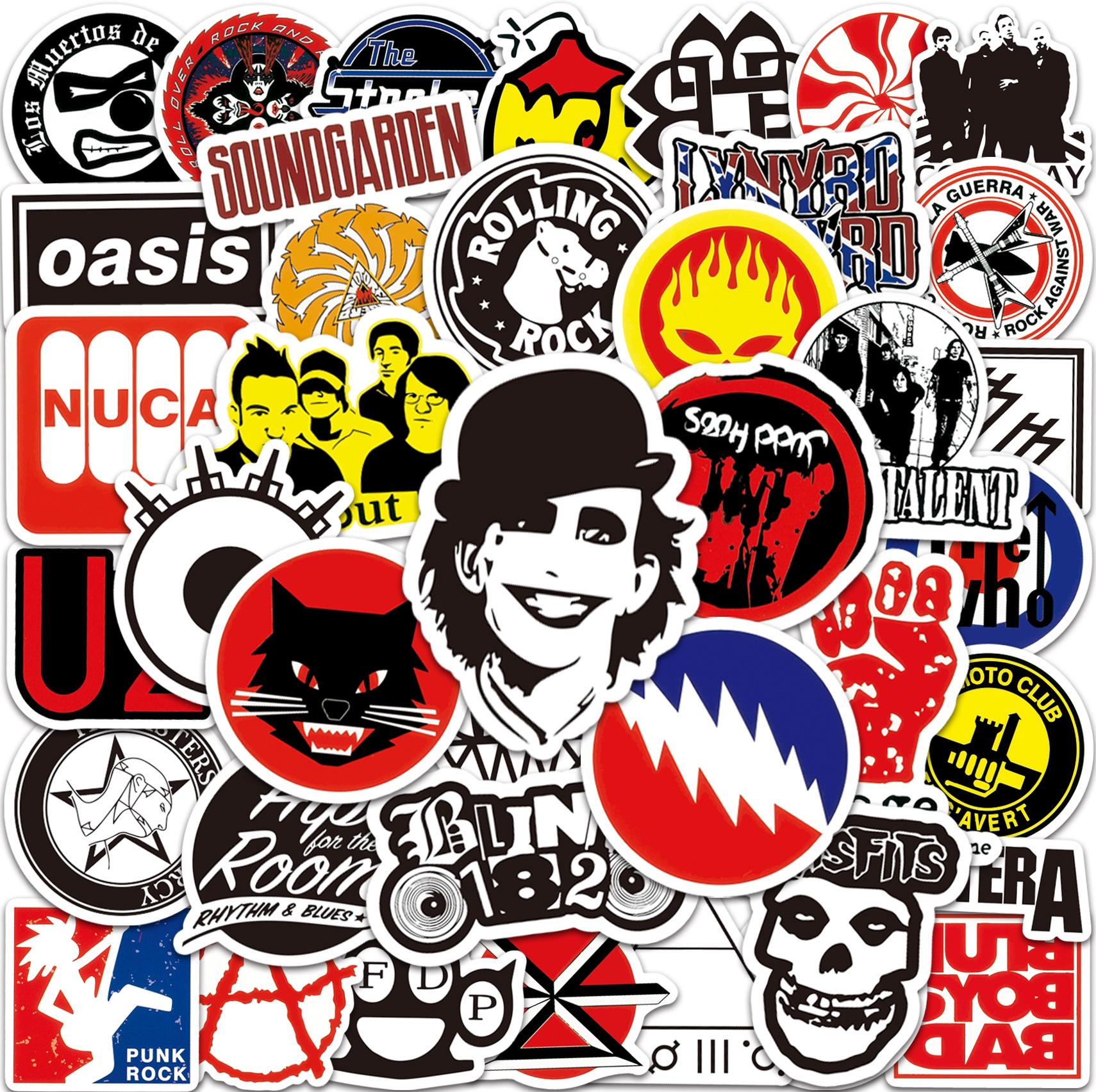 Picture of 50 Rock Rock Band Logo Graffiti Stickers Luggage Motorcycle Skateboard Helmet Personalized Waterproof Stickers