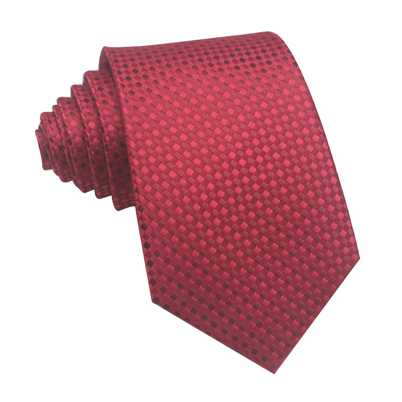 Picture of 25 New 8cm Polyester Jacquard Stripesd Tie 7cm Men's and Women's Business Formal Wear Casual High-End Red Black Blue