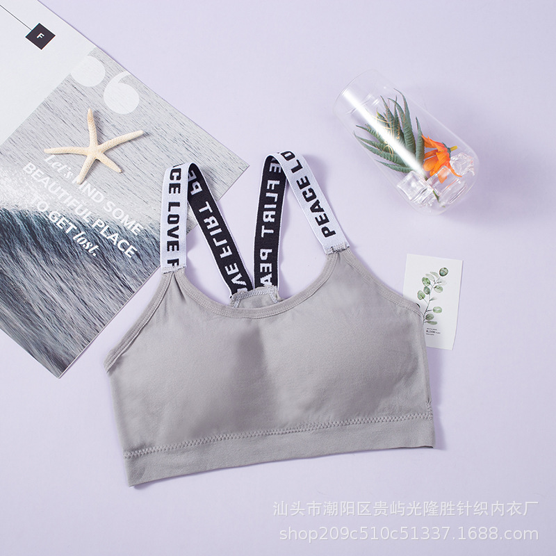 Picture of Cross-border Letter Beautiful Back Wrapped Breast Tube Top Girl Student Developmental Bra Women's Vest Underwear Women
