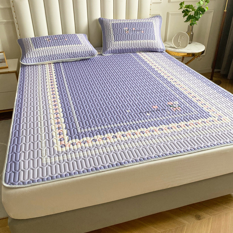 2023 new large version of digital printing latex mat three-piece summer bedding air-conditioning mat washable