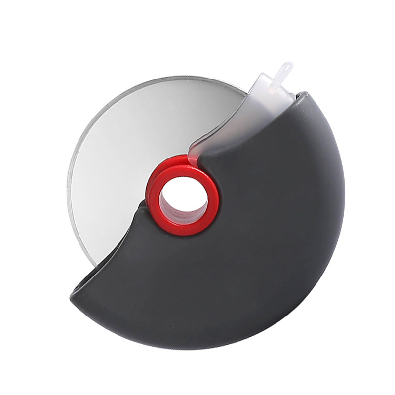 Picture of New pizza cutter with hand guard lid detachable roller cake cutter stainless steel noodle cutter