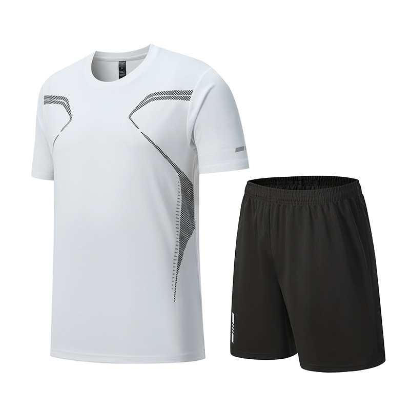 Picture of Quick-Drying Short-Sleeved Men's Ice-Feel Summer Sports Suit, Loose and Breathable Casual Versatile Fitness Sportswear