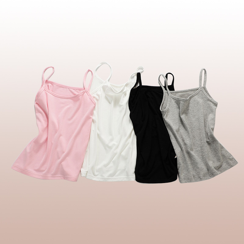 Picture of Children's Camisole Women's Summer Girls' Sleeveless Type a Intimates Baby Bottoming Shirt Inner Wear Girls' Pajamas Thin Section