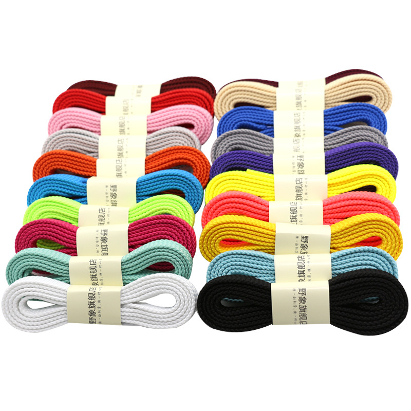Picture of Wild elephant wholesale NB double layer shoelace flat woven sneaker casual shoes black and white color thick shoelace rope a pair