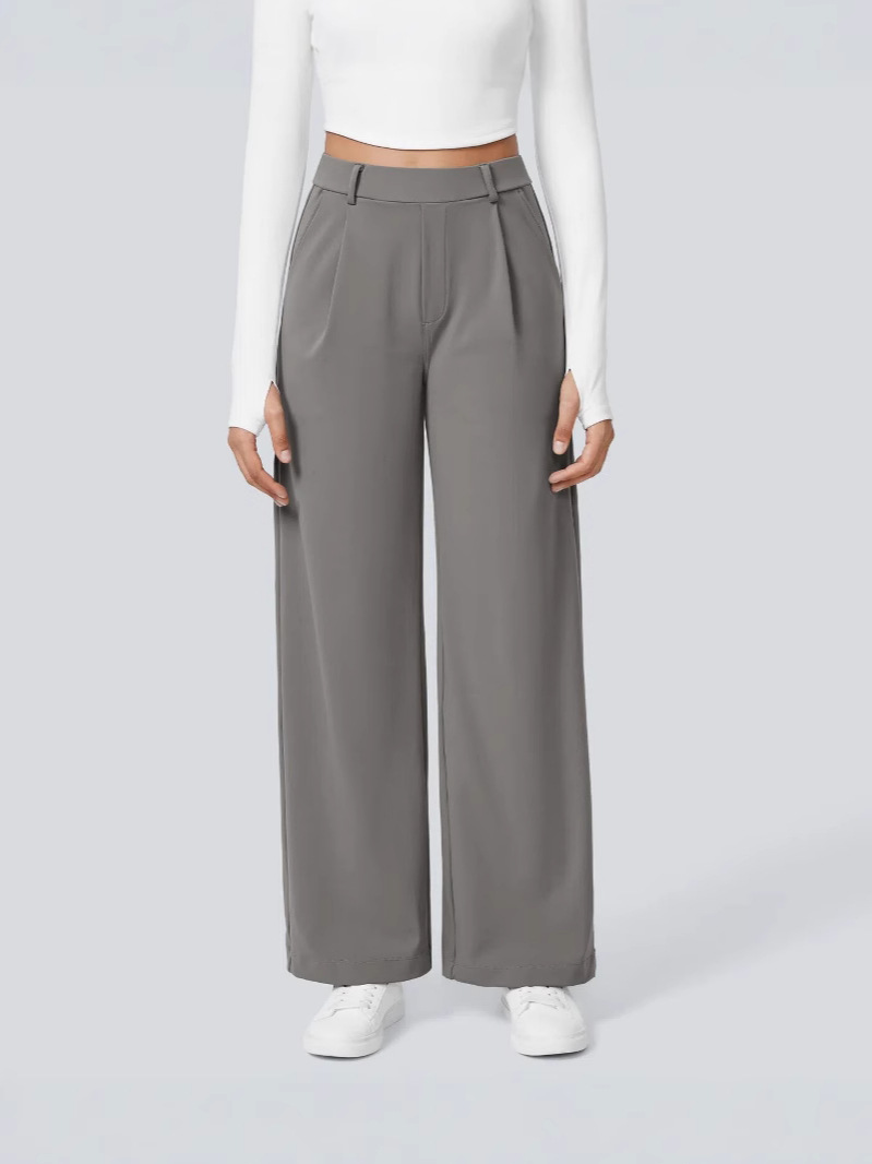 Picture of Amazon cross-border hot suit trousers outdoor sports leisure pocket pants loose slim straight pants