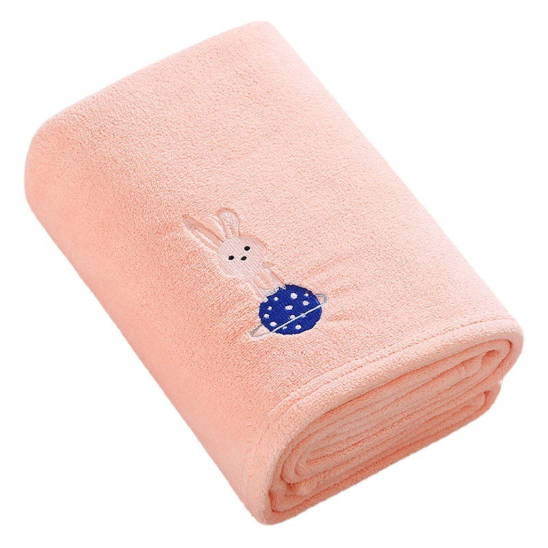 [Strictly Selected] Children's Extra Large 80*100cm Bath Towel Is Skin-Friendly, Soft, Lint-Free, Thickeneded and Absorbent Coral Velvet Bath Towel