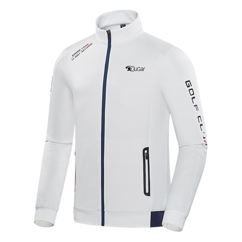 Autumn and Winter new golf clothing men's long-sleeved uniform coat stand collar zipper cardigan sports clothes