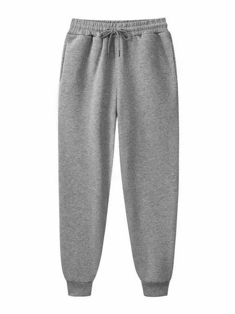 Picture of Cross-border Amazon wish Europe and the United States foreign trade 2024 autumn and winter new fleece-lined loose casual high waist toe pants