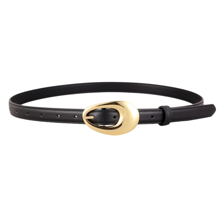 Women's Genuine Leather Belt 2023 New Niche Artistic Fashion All-match Pin Buckle Decorative Jeans Belt Women's in stock