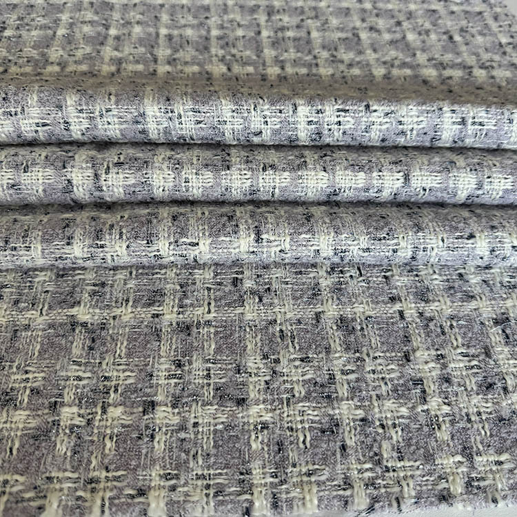 Picture of Purple Small Fragrance Spring & Fall Fashion Women's Clothing Fabric Luggage Decorative Cloth Wool Manufacturer Direct Sales