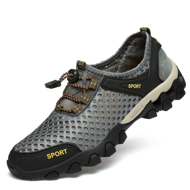 Picture of Summer Mesh Breathable Men's Shoes Mesh Mountaineering Shoes Outdoor Hiking Shoes Lightweight Travel Shoes Comfortable All-match Sneakers