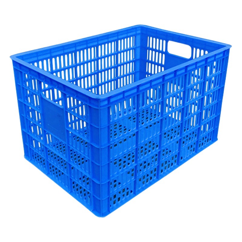 Plastic Basket Thickened Iron Ear Box Supermarket Bread Picking Transportation Distribution Rose Vegetable Fruit Plastic Turnover Basket