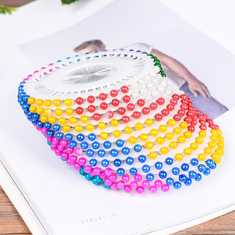Picture of Factory Direct Sales Colorful White Positioning Bead Needles Pearl Pins Handmade Needles Jewelry Fixed Pins Pearlescent Needles
