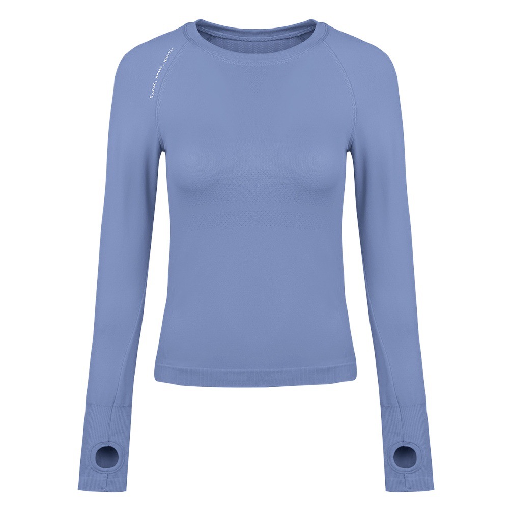 Tight Running Breathable Yoga Suit Long Sleeve Women's Elastic Training Fitness T-shirt Room Sports Top Spring and Autumn