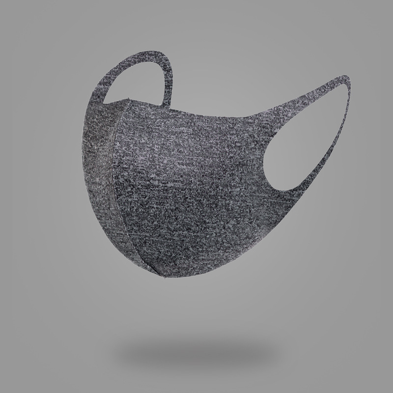 Picture of [Japanese Style] Dust-proof Ice Silk Cotton Knitted Black Masks Wholesale Breathable Washable Masks for Men and Women in Spring, Summer, Autumn and Winter