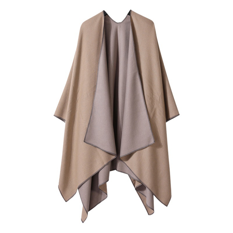 2024 Europe and the United States cross-border solid color shawl summer women's office blanket plain scarf decorative warm cape