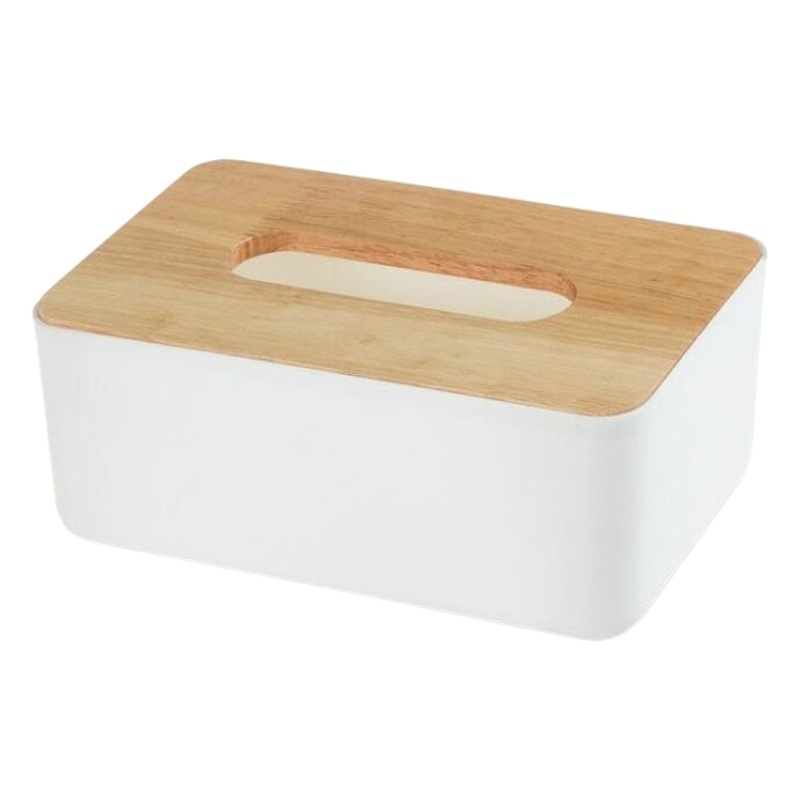 Household Simple Wooden Tissue Box Nordic Style Extraction Paper Box Living Room Desktop Remote Control Storage Box Creative Dining Paper Box