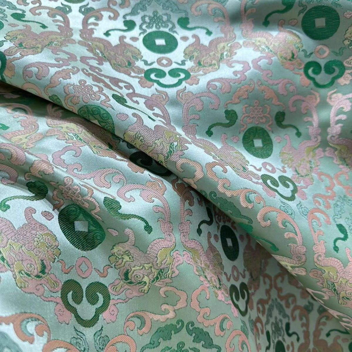 Lucky Pixiu Ruyi Brocade Fabric New Chinese Style Matching Jacket Fabric