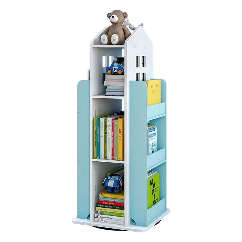 Creative Children's Picture Book Rack 360-degree Rotating Bookcase Bookcase Baby Toy Storage Cabinet Student Simple Storage Rack