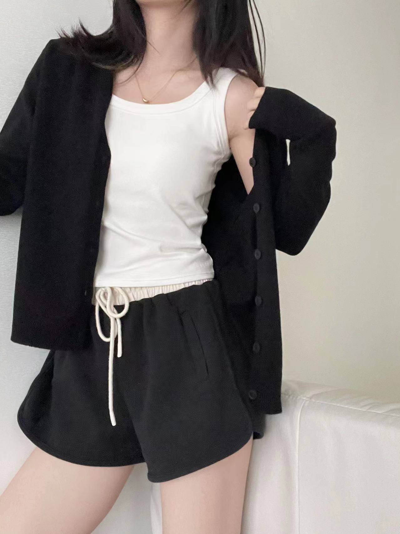 Picture of V-neck single-breasted knitted cardigan women's solid color sweater women's coat autumn and winter New lazy style loose coat women