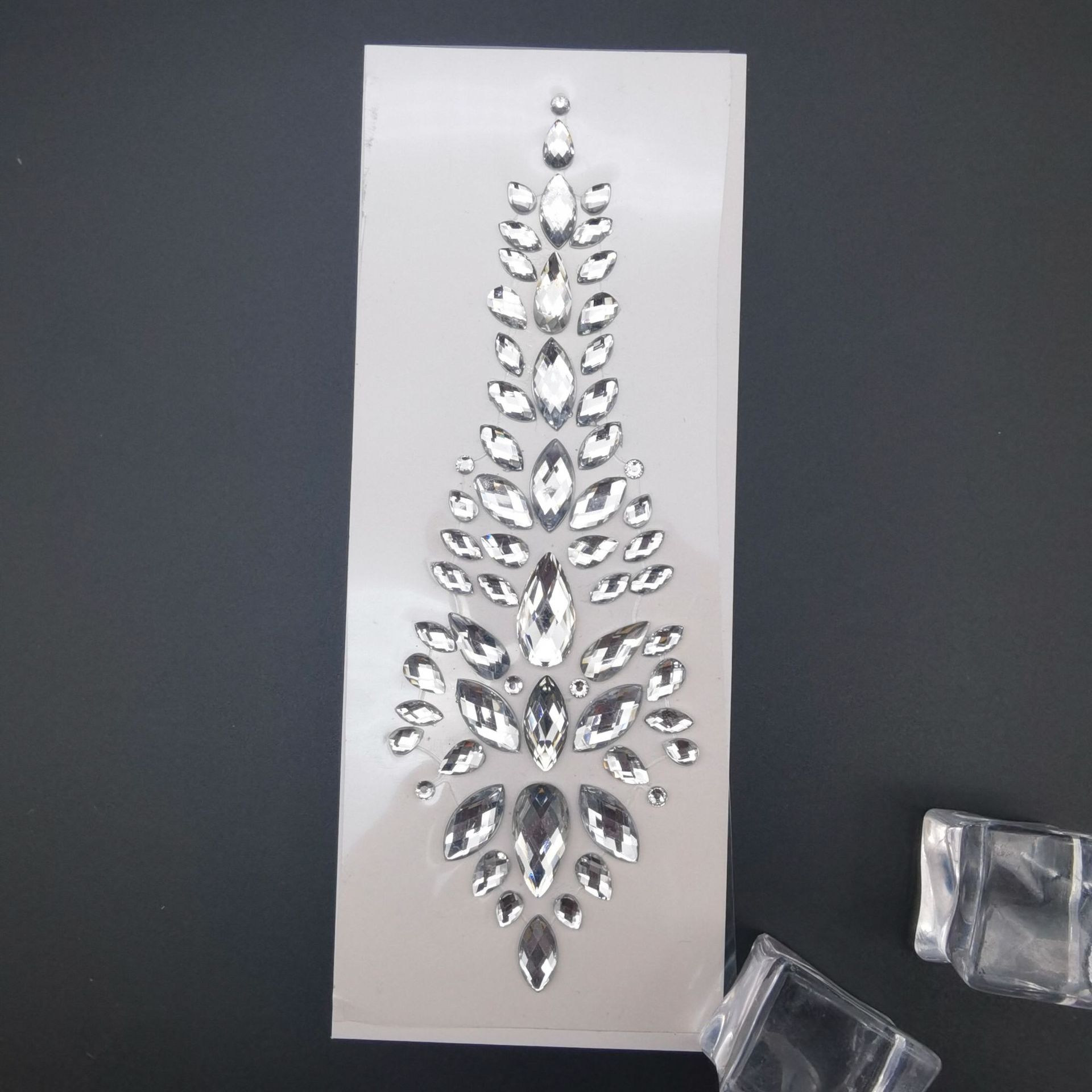 Picture of Internet Celebrity Rhinestone Forehead Face Sticker Hair Decoration Diamond Sticker Head Decoration Forehead Sticker DIY Music Festival Jewelry