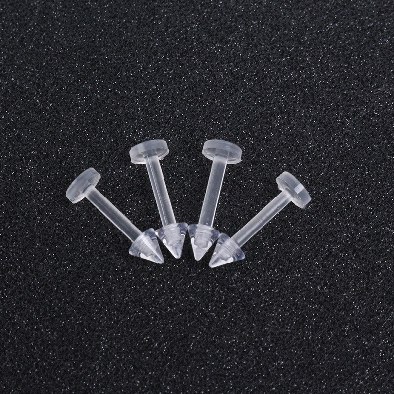 Picture of Acrylic lip nail human body perforated transparent eyebrow nail jewelry lip decoration flat bottom lip nail e-commerce nose nail wholesale