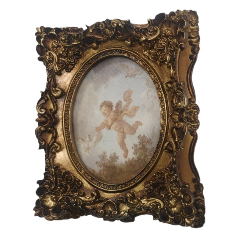 Creative Carved European-Style Living Room, Bedroom, Sofa, Entrance Hall, Special Bedroom Photo Frame, Waterproof High-End Retro Hanging Painting