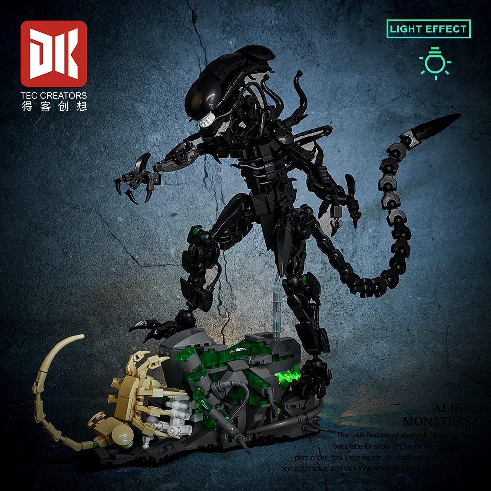 Picture of Alien Beast Children's Puzzle Compatible Lego Building Block Toy Birthday Gift Iron Blood Desktop Ornament Gift