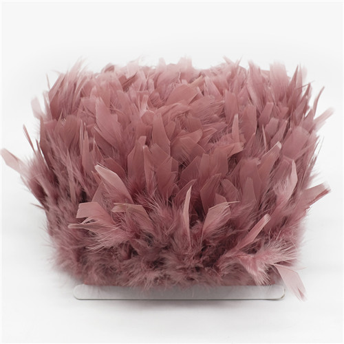 Picture of Turkey Feather Cloth with Flame Edge Feather Lace Wedding Bar Latin Dance Doll Clothing Accessories DIY Feathers