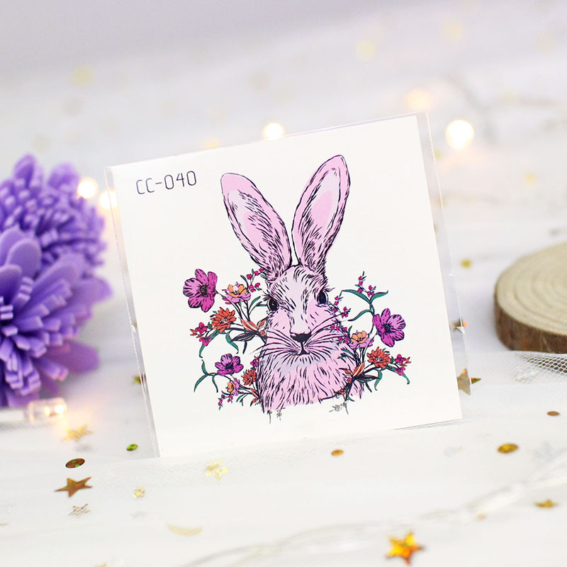 Picture of Cat and Dog Tattoo Stickers Waterproof Girls/Kidsren Cute Little Stickers Cartoon Animal Pet Tattoo Stickers