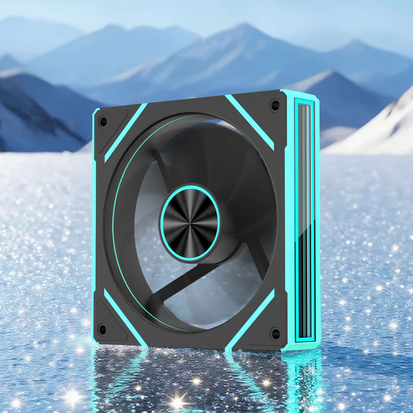 Picture of Prism 4Th Generation Pro Cooling Fan 12cm Computer Pwm Temperature Control 5V3 Pin Argb White Forward and Reverse Chassis Fan