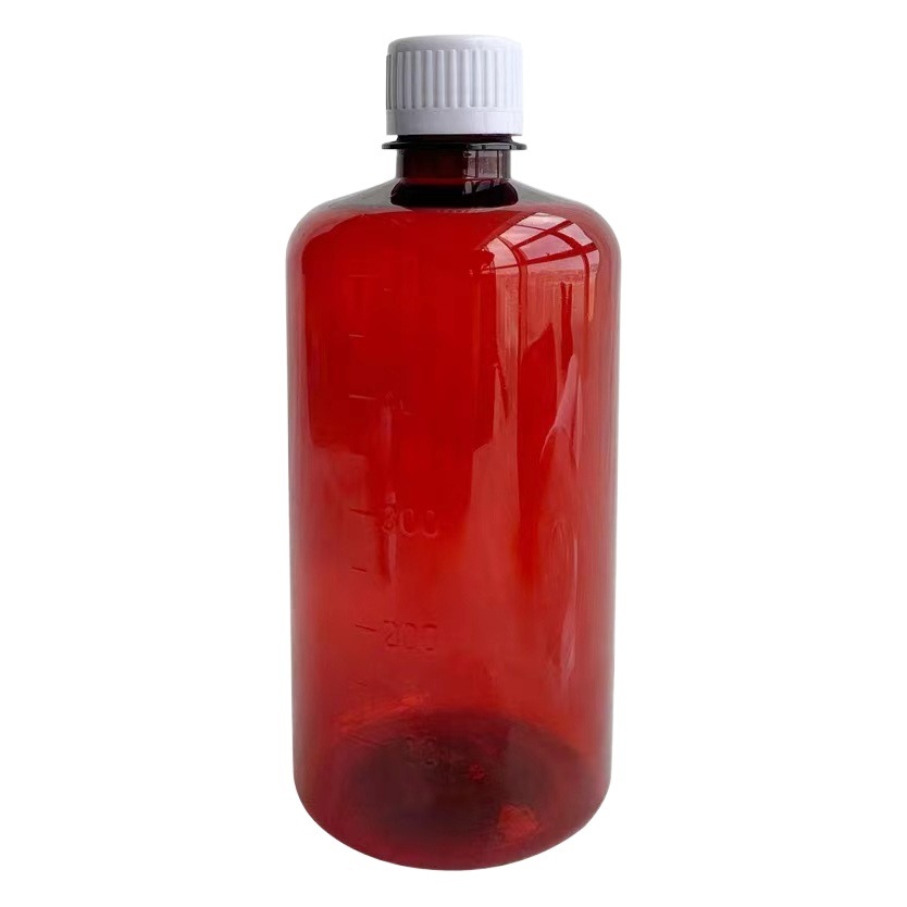 500ml liquid plastic bottle manufacturers produce multi-specification scale thickened transparent bottle with lid PET sealed jar