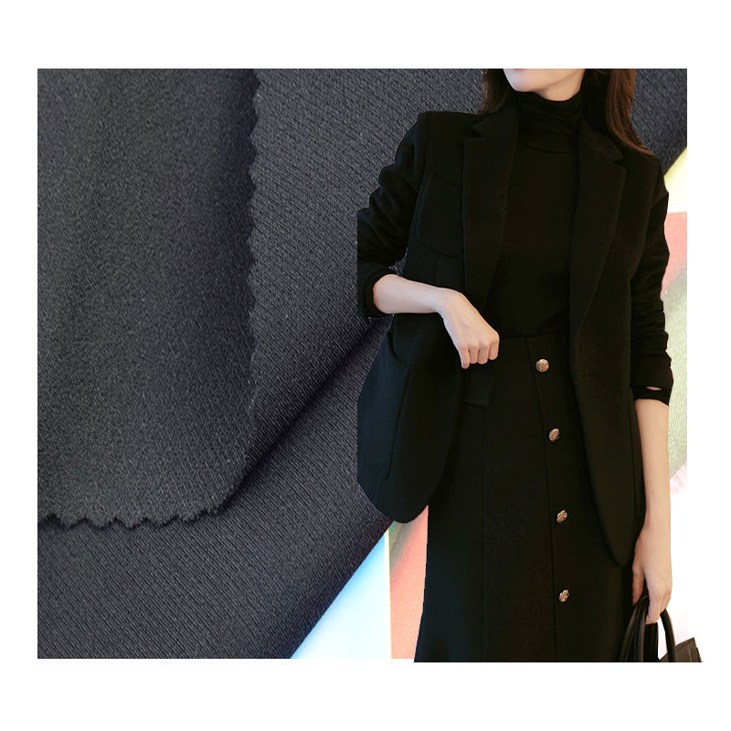70d + 40d brocade polyester four-sided elastic double-layer cloth autumn and winter fashion professional suit wide leg pants two-piece suit fabric