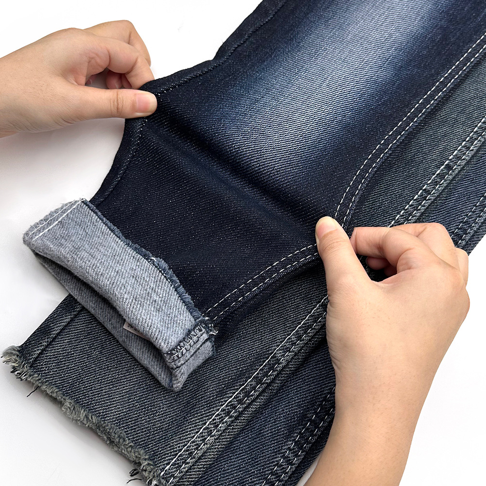 G8018 Xiyin Designated Supplier Explosions 8 Pieces of Small Jacquard Right Oblique Bottom Grasp Shearing Blue Grey Denim Fabric