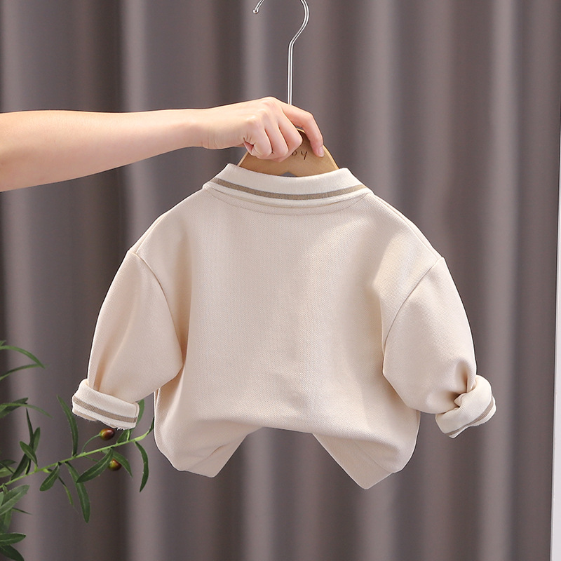 Picture of Single-Piece Top for Boys, Stylish and Cute Bear Design, Suitable for Outings, Baby Clothes, New Autumn Trendy Style
