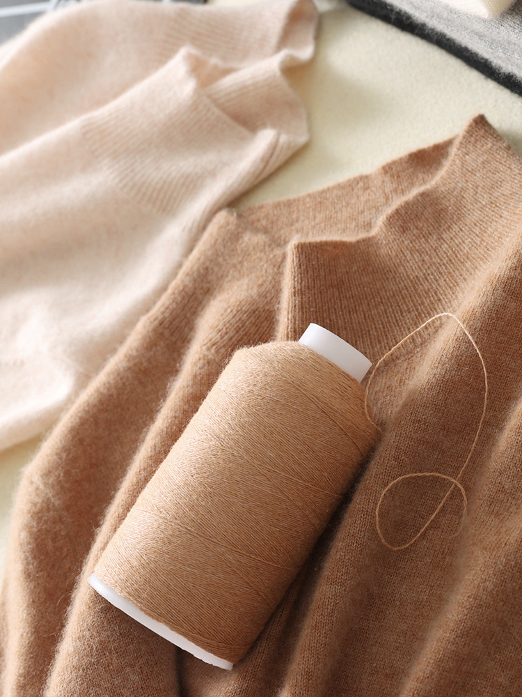Picture of 2024 Autumn and Winter New Half-turtleneck Knitted Sweater Women's Loose All-match Solid Color Pullover Inner Warm Base Shirt